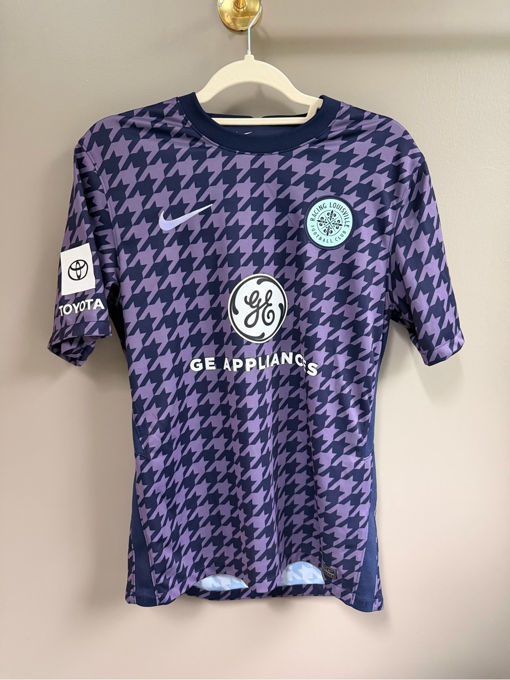 Nike Purple Houndstooth Racing Louisville FC Men’s Soccer Jersey - MD